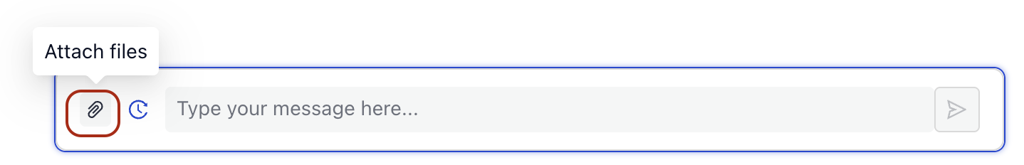 The paperclip icon in the search field