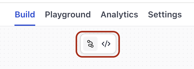 Switching to the YAML view in a query pipeline