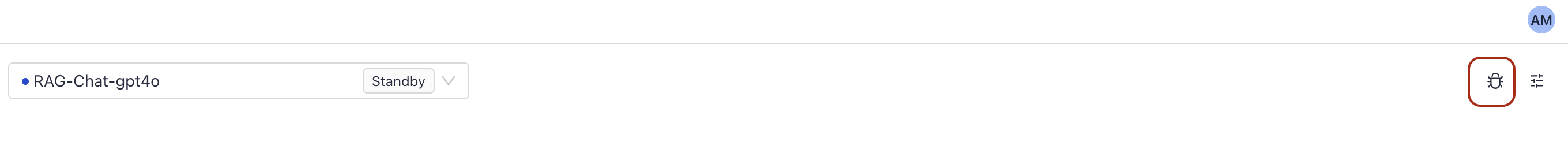 The debug icon in playground